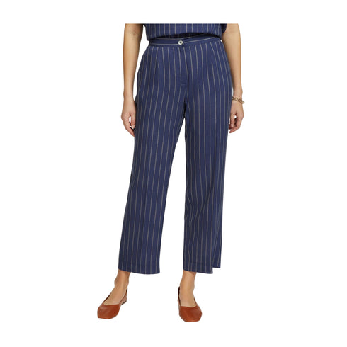 Elena Mirò Pantaloni Pantalone Donna gessato misto lino 44 - Francavilla Moda